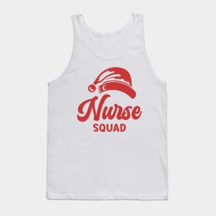 Nurse Squad Christmas Red Text Tank Top